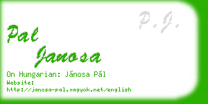 pal janosa business card