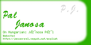 pal janosa business card